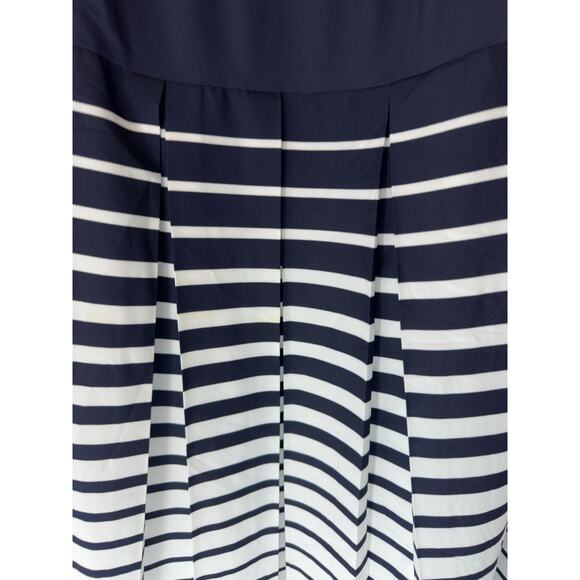 Talbots Blue and White A-Line Midi Dress - Picture 6 of 12